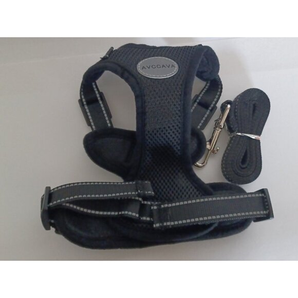 AVCCAVA Pet Harness With Leash Soft Breathable Reflective Strip Size: SM Black - Picture 12 of 13